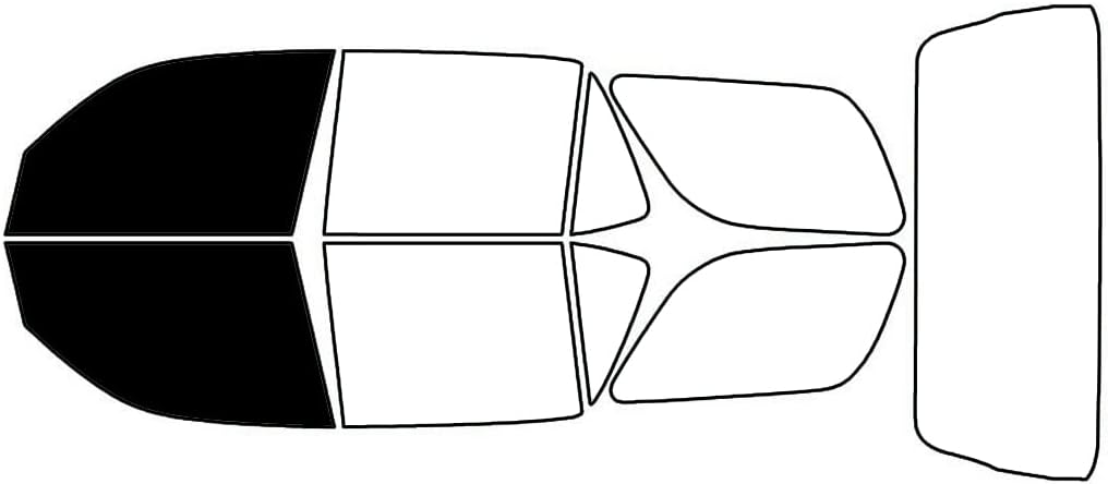 Rvinyl Window Tint Kit Compatible with Toyota Sequoia 2001-2007 - Black 5% - Single Ply No Bubble Film - Do it Yourself Vehicle Front Precut Kit