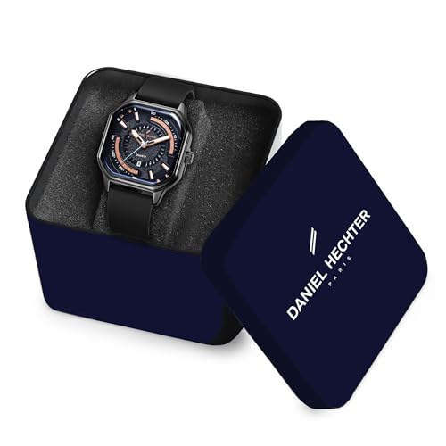 Image of Daniel Hechter Paris Rivoli Collection Modern Analog Watch for Men with Octagon Dial and Silicon Band-DHM1003