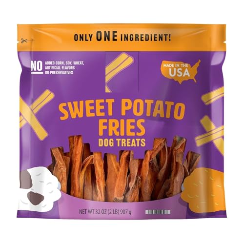 Sweet Potato Fries Dog Treats, 32 oz. (No Artificial Colors, Flavors, or preservatives, Free from Corn, Wheat, Soy)