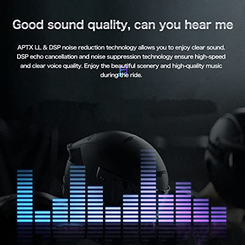 OBEST Motorhelm Bluetooth-oortelefoon, stofdicht en zonwering, draadloze oortelefoon, met lange levensduur van de… - Image 4