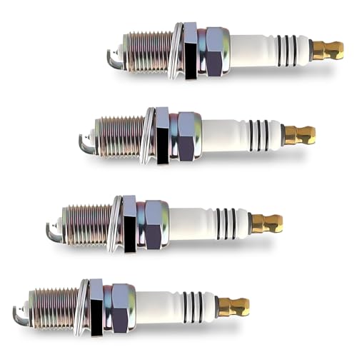 Teybouk 4PCS Car Spark Plugs Iridium Car Ignition Plugs Designed for 5464 BKR5EIX-11 Vehicle Ignition System Upgrade Replacement Parts Compatible with Honda Lexus (Silver)