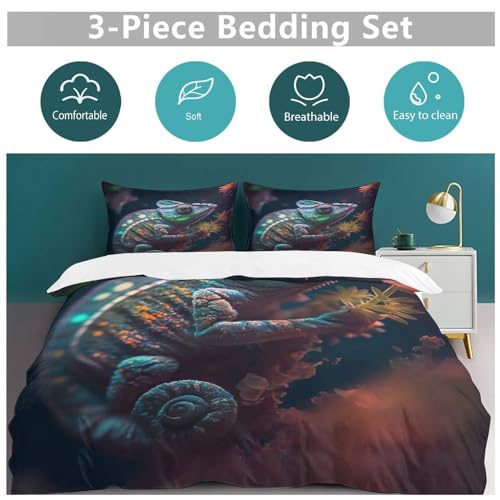 Housse de couette microfibre hypoallergénique grand lit ado douce - 4