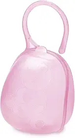 Adoleta Bebê Porta-Chupetas Rosa Translucido