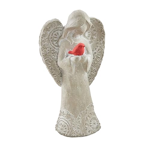 Mud Pie Großer Gartenengel aus Beton, 25,4 x 12,7 cm