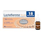 Lactoflorene Plus, Fermenti Lattici, Probiotici, Senza Glutine Senza Lattosio - Integratori Adulti a base di Probiotici con Zinco e Vitamina B per l’Equilibrio della Flora Intestinale (18 Flaconcini)
