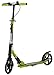 Best Sporting High End Scooter Erwachsene I klappbarer Roller mit Ständer, Handbremse, Klingel und Tragegurt I schwarz - grün I City-Roller für Erwachsene I Tretroller mit Rollengröße 205 mm