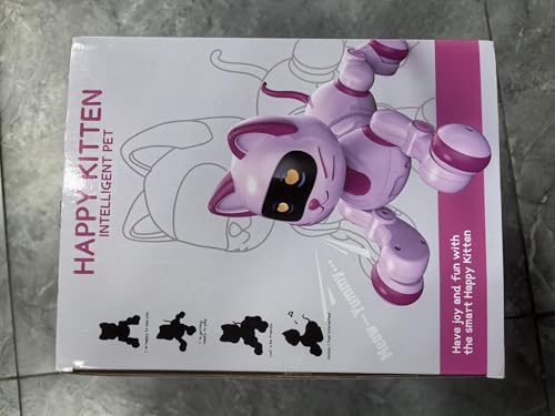 fisca Ferngesteuerte Roboter Katze Spielzeug für Kinder - RC Stunt Katze Roboter mit Singen, Tanzen, Sprechen, intelligentes programmierbares interaktives Katzenspielzeug für Kinder von 3-12 Jahren