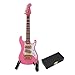 Acouto 10cm Miniature Electric Guitar Ornament in with Display Bracket for Desktop Decoration and Dollhouse Collection