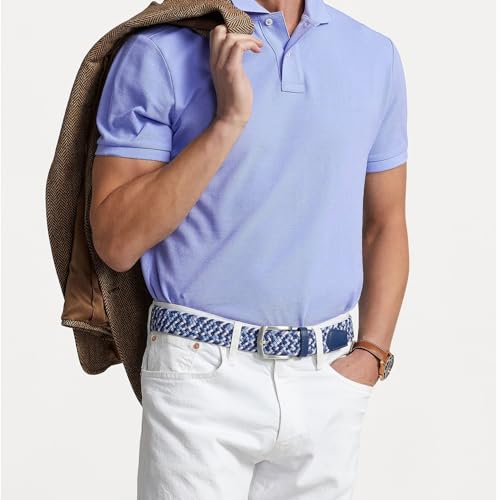 Image of SUOSDEY Men Stretch Braided Belt, Elastic Belt for Jeans Pants Casual Golf Belt 1 3 /8 inch