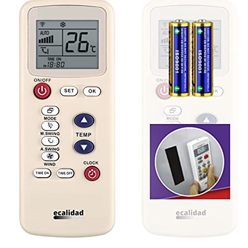 Wide - Mando Aire Acondicionado Wide - *Soporte Velcro + Pilas Incluidas* - Mando a Distancia...