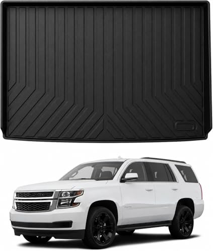 Image of Mixsuper Custom Fit Cargo Liner for Chevrolet Suburban /GMC Yukon XL /Cadillac Escalade ESV 2015-2020, All Weather Cargo Mat Rear Trunk Liner Behind The 3rd Row Seats Black