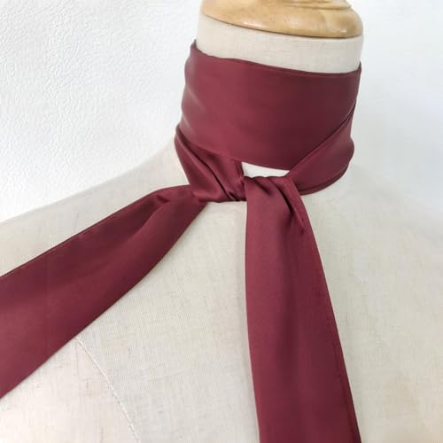 Satin Belt Long Red Neckerchief Skinny Scarf Necktie Satin Ribbon Belt Bag Handle Scarf Choker Neck Handbag Scarf Tie Sash Belt Wedding4