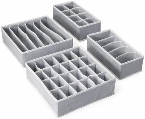 Kit 4 Organizadores de Gaveta para Roupas Íntimas, Colmeia em TNT...