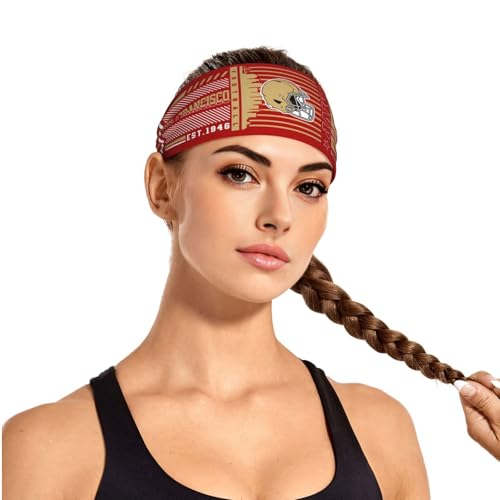 Custom San Francisco Headbands,Football Sport Headband,Personalized Custom Sweatband for Exercise Yoga Football Basketball Gym Running