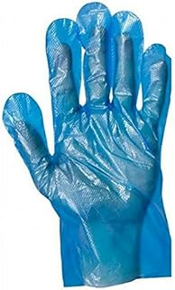 1000 guantes desechables de plástico de polietileno azul claro para manipulación de alimentos, limpieza, cocina, contadores de alimentos, manualidades, coloración del cabello, sanitarios, multiusos,
