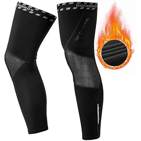ROCKBROS Radsport Armlinge Arm Sleeves Beinlinge Knieschutz Winter Anti Rutschen Armwärmer Beinwärmer für Laufen Fußball Basketball Herren/Damen S-3XL (1 Paar) Cover