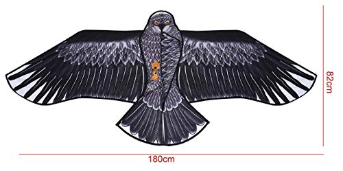 Large Eagle Bird Kite for Children & Adults - Huge Wingspan and Lifelike Design - Easy to Assemble & Fly - Superb Outdoor Toy - Makes a Great Gift or Stocking Filler - 7