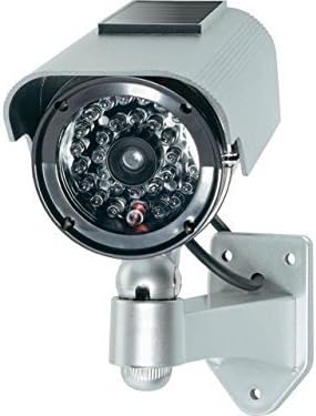 Tekit Dummy Outdoor Solar Security Camera Solar Fake Dummy Camera Fake Dummy Security CCTV Dome Camera