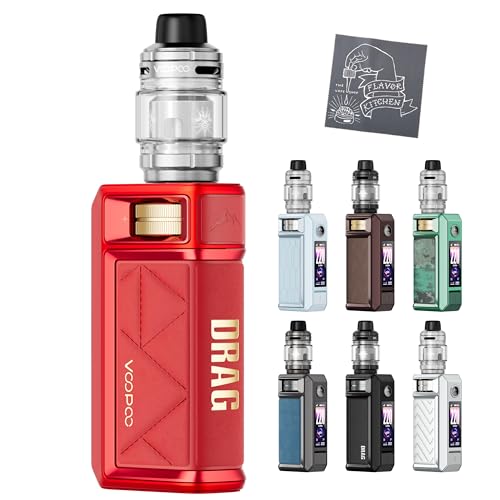 �y�����zVOOPOO DRAG 6 �u�[�v�[ �h���b�O 6�b220W���o�́�4400mAh�����o�b�e���[�b�����x�R���g���[���z�C�[�����ځbFlavorKitchen�I���W�i���N���X�t���bVAPE �x�C�v �d�q�^�o�R �X�^�[�^�[�L�b�g (Red)