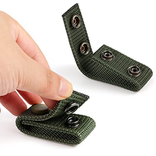 Frtkk Duty Belt Keeper With Double Snaps For 2¼" Wide Belt, Security Tactical Belt Police Military Equipment Accessories (Ranger Green-4Pack) #TOP1