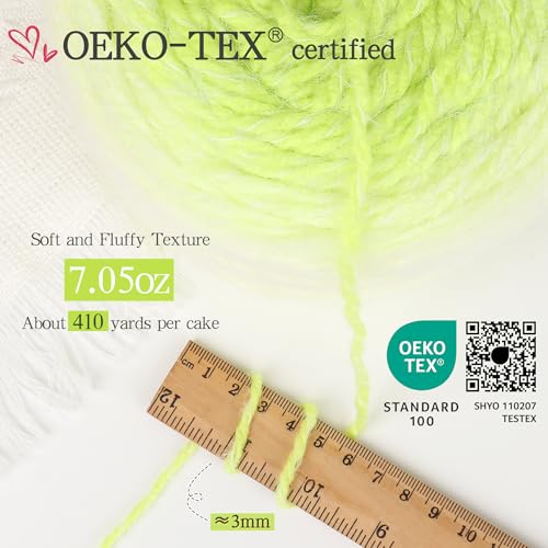 Image of Katech Ombre Yarn for Crocheting-Large Skein of Gradient Yarn Cake-2 Pack of 200g /7.05 oz-80% Acrylic,20% Nylon- #4 Medium-Perfect for Star Blankets, Scarves, Shawls and Garments (J)