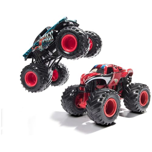 Image of Monster Jam Marvel Venom vs The Amazing Spider-Man 1:64 Scale 2-Pack