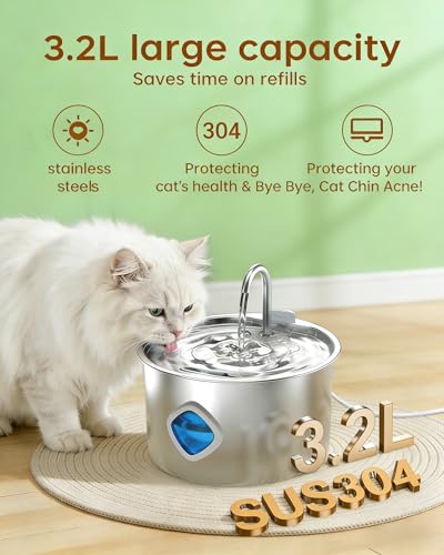 Fuente automática de agua para gatos y perros 3.2L miniatura 2
