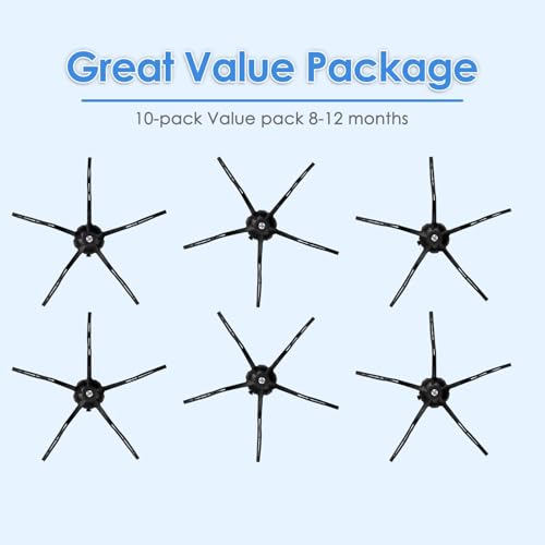Image of (6 Pack) Side Brushes for Roborock Q7 Max+, Q7 Max, Q5 Max+, Q5 Pro, Q5 Pro+, Q8 Max+, Q Revo, Qrevo S, Qrevo Pro, Qrevo Slim, Qrevo Master, S7 MaxV Ultra, S8 MaxV Ultra, S8 Pro Ultra, S7 & E Series