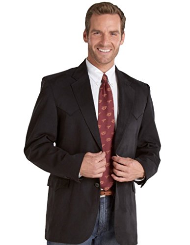 Circle S Mens Black 100% Microsuede Big Houston Western Jacket Blazer