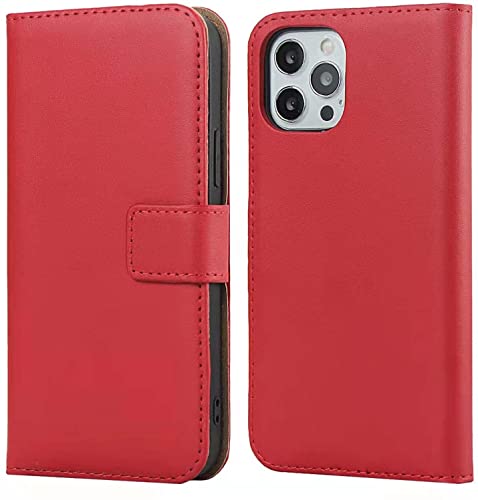 Étui portefeuille iPhone 13 Pro Max rouge idéal pour voyager léger