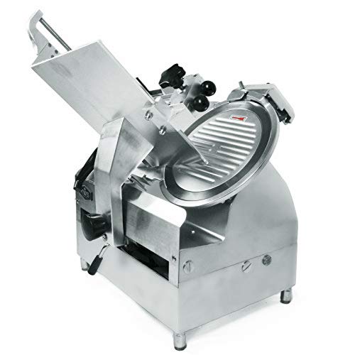 KWS MS-12A Automatic Commercial 1050w Electric Meat Slicer 12\" Stainless Steel Blade, Frozen Meat, Food Slicer/Low Noises