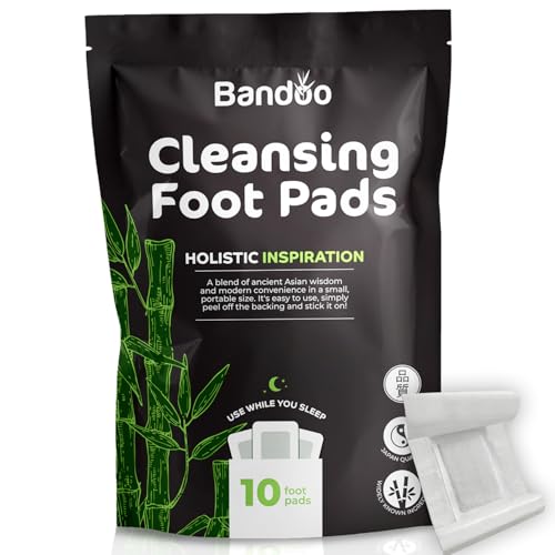 Bandoo Original Foot Pads – Premium Natural Foot Care Pad, Comfortable Overnight Application for Men & Women - 10 Count