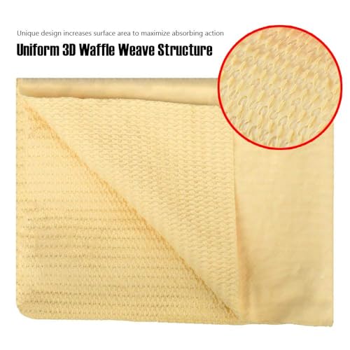Image of Automaze 3D Texture Premium Chamois, Synthetic Drying Towel for Car /Home /Office, High Water Abosrbant Multipurpose Chamois Towel Cloth(Big Size, Pack of 1)