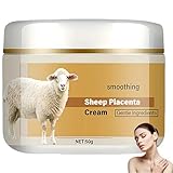 Crème au placenta de mouton, formule à base d'extrait de placenta et de lanoline, crème hydratante et anti-rides pour le visage, hydratation intense, améliore l'éclat (1 STÜCK)