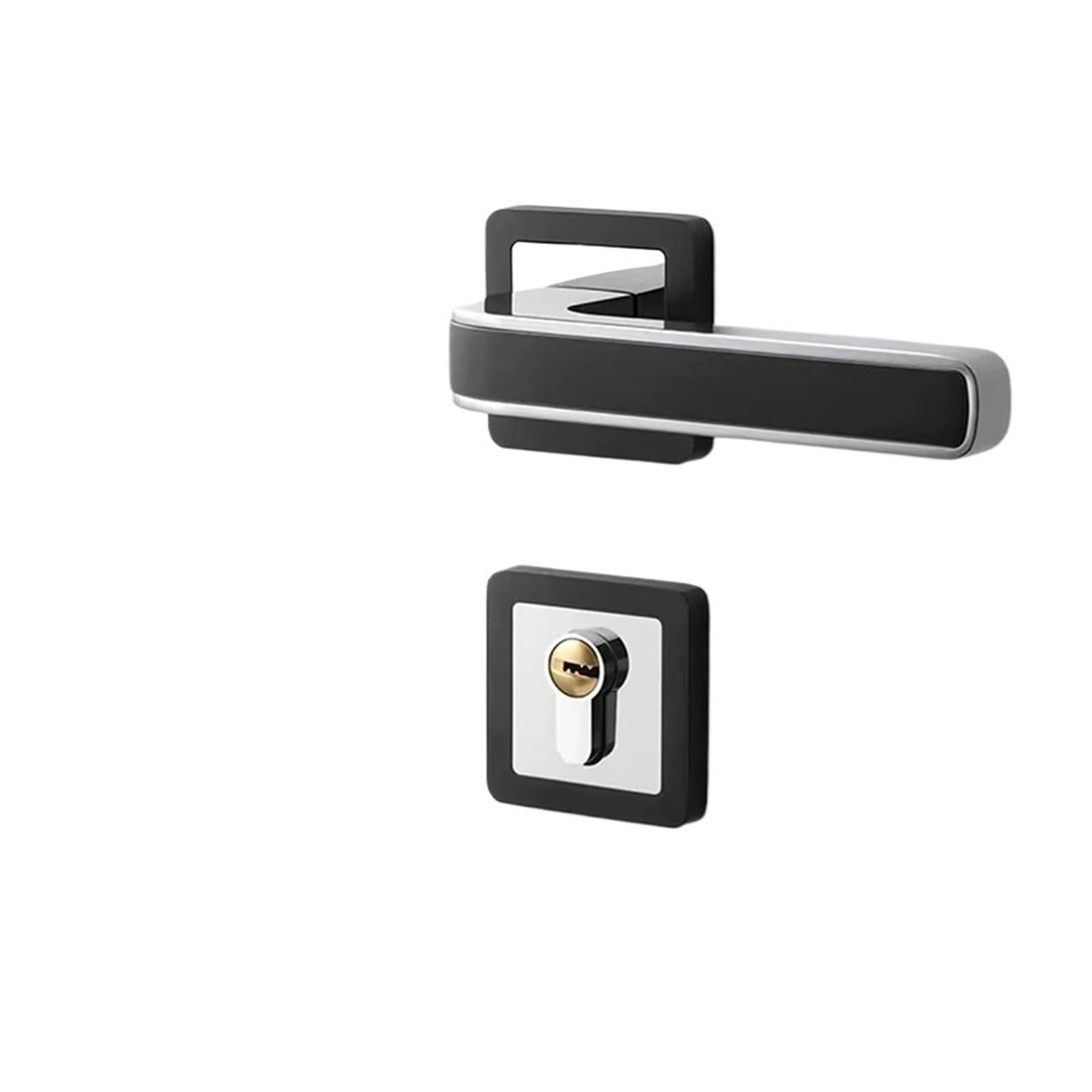Sjloynwq Mute Lock Body 2 Indoor Wooden Door Lock Bedroom Silent Household Split Handle