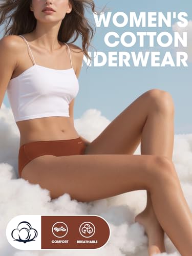 Image of Cotton Underwear for Women Stretch Low Rise Bikini Panties 6 Pack