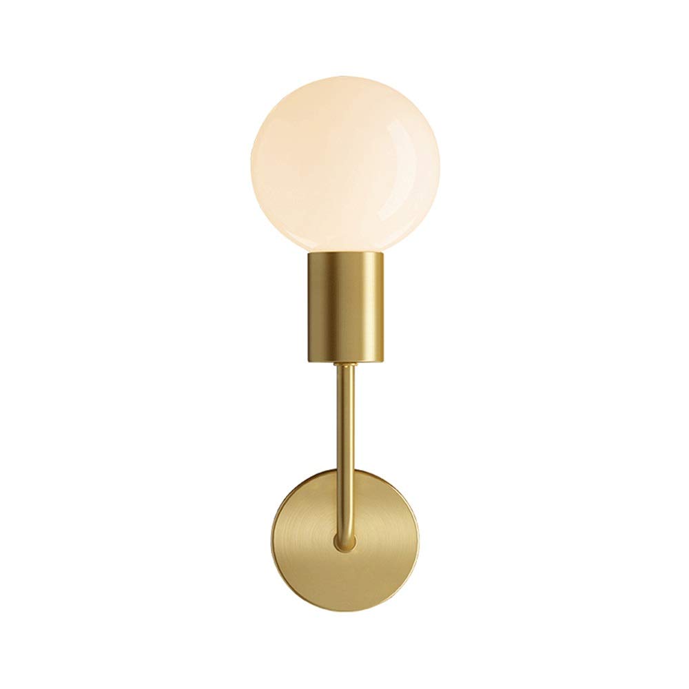 HXYSXHJUO Wall Light Glass Globe Lamp Shade Brass Sconce Nordic Mounted Lights Copper Bracket Simple Lamps For Living Room Bedroom Bedside,