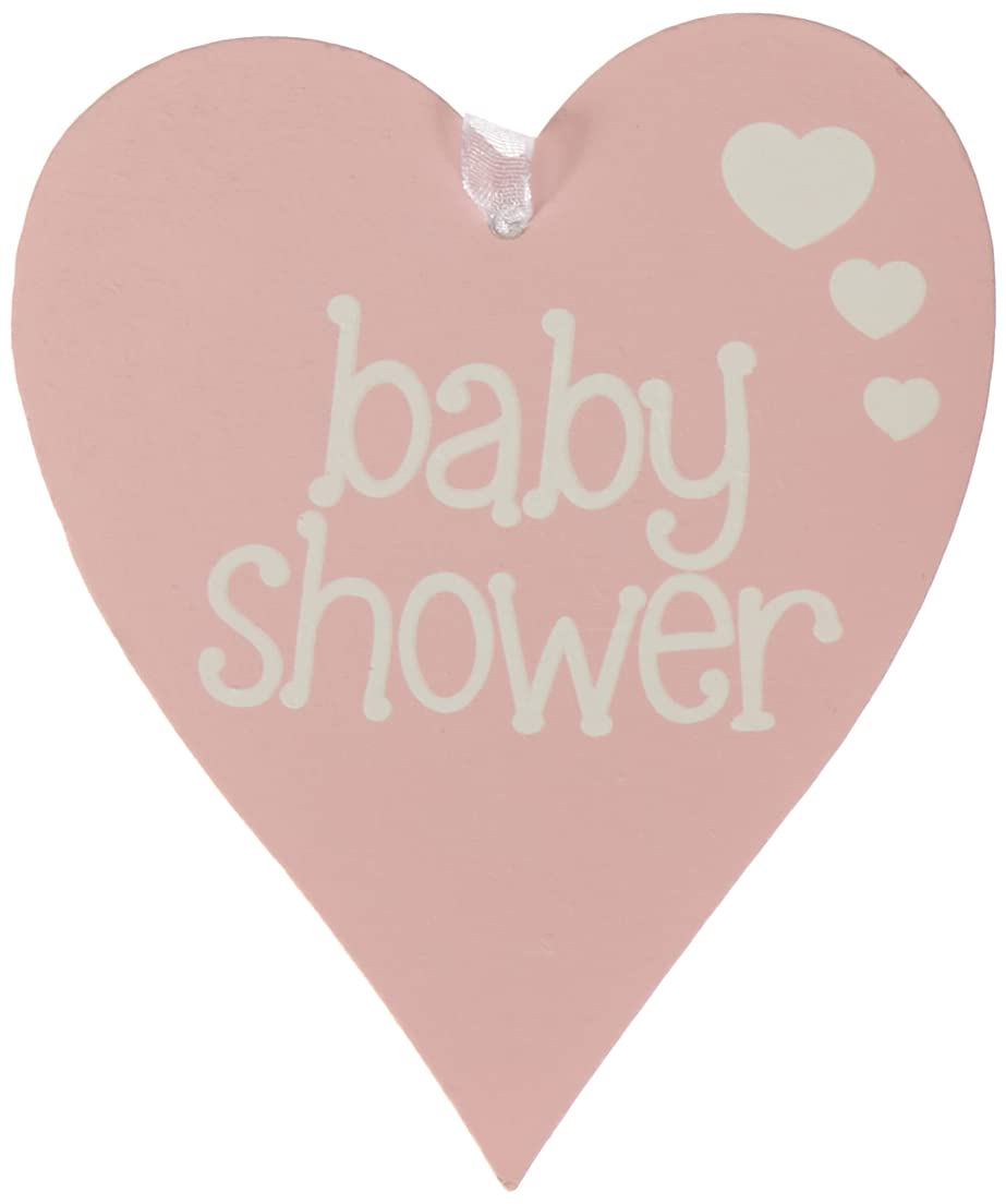 Oaktree Wooden Celebration Shapes, Wood, Pastel Pink, Small
