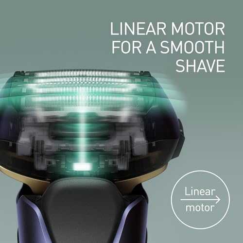 Panasonic ES-LV67 5-Blade Wet & Dry Electric Shaver For Men, Rechargeable, Responsive Beard Sensor, Multi-Flex 16D Head(Navy and Black) ( UK 2pin Bathroom Plug) - Image 6