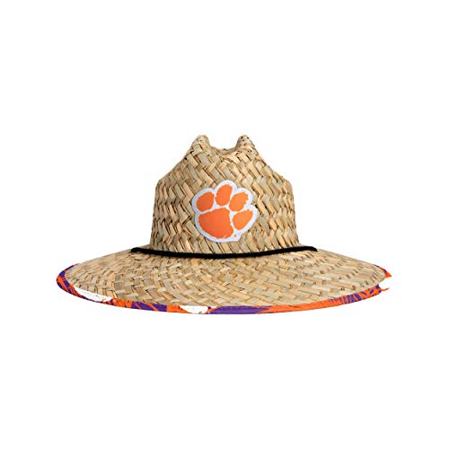 Image of FOCO Men's NCAA College Team Logo Floral Straw Sun Hat