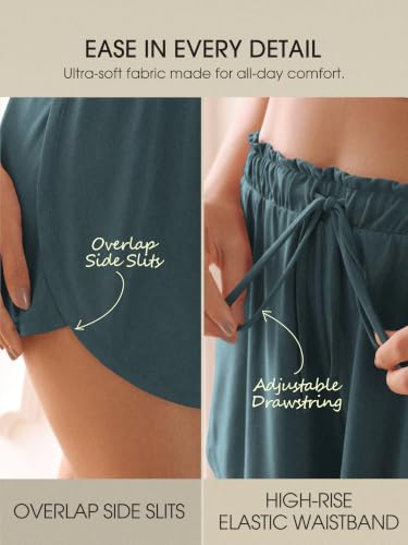 Image of ODODOS Modal Soft Lounge Shorts for Women Drawstring High Waist Casual Sleepwear Lightweight Cozy Pajama Bottom