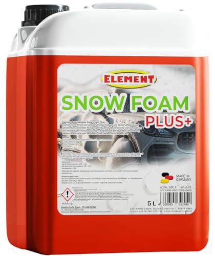 SNOW FOAM PLUS | pH-neutral | Autoshampoo | 5 Liter | Fahrzeugreiniger mit Duft | schonende Vorwäsche mit dichtem Schaum