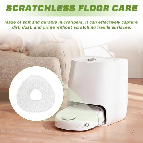 Image of HASTHIP 2Pcs Microfiber Mop Pads Compatible with Narwal Freo /Freo Pro /Freo Z10 /Freo Z Ultra /Freo X10 /Freo X Ultra Vacuum Cleaner, Reusable, Washable, Water Absorbent Cleaning Cloth for All Floor