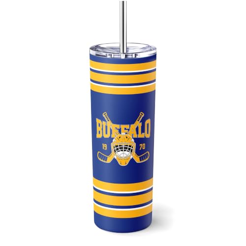 Image of ANTKING Buffalo Tumbler 20oz Travel Mug Custom Name Number Gifts | Stainless Steel Insulated Coffee Cup for Men Women