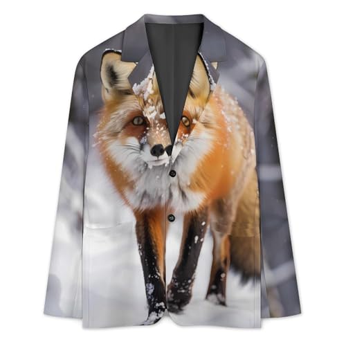 Fox Snowday Men's Casual Blazers Slim Fit Sport Coats Blazer Two Buttons Suit Jacket for Work Party3