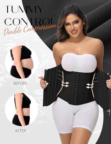 Image of SHAPSHE Waist Trainer for Women Tummy Control Corset Sport Workout Body Shaper Postpartum Belly Band Gym