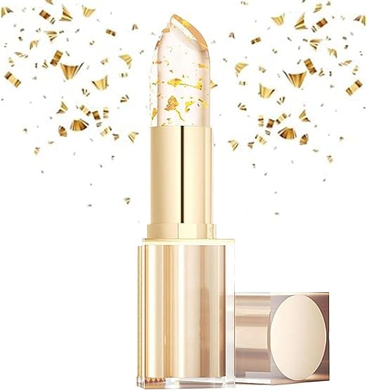 Lineraparnts Transferproof Color-Changing Lipstick, Auto-Tints on Contact! Lip Balm Color Changing, Natural and Flattering, Crystal Flower Lipstick (1pcs)