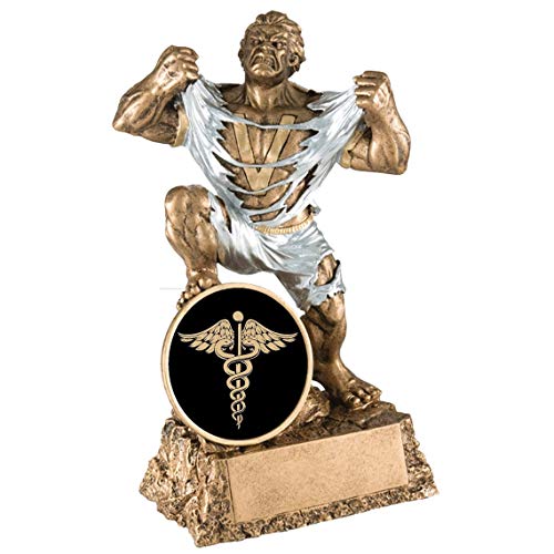 Medical Monster Hero Award Trophy with 3 Lines of Personalized Text