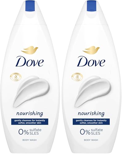 Image of Dove Hydrate Body Wash Body Cleanser shower gel with plant-based moisturisers for softer, smoother skin after one shower 6x 225 ml (Pack of 2)