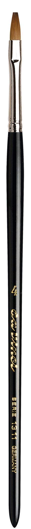 da Vinci Watercolor Series Maestro Paint Brush, One Stroke Flat Kolinsky Red Sable, Size 4 (1311-04)